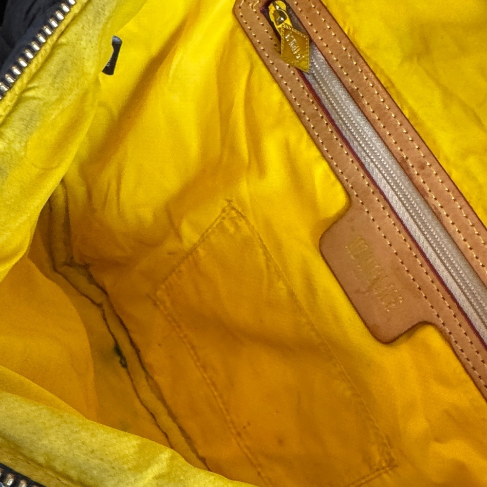 MZ Wallace Navy Quilted Crossbody Bag with Yellow Accents - Picture 9 of 12